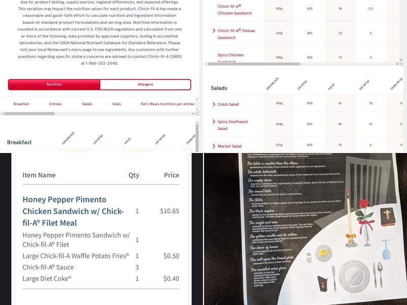 Chick-fil-A Menu