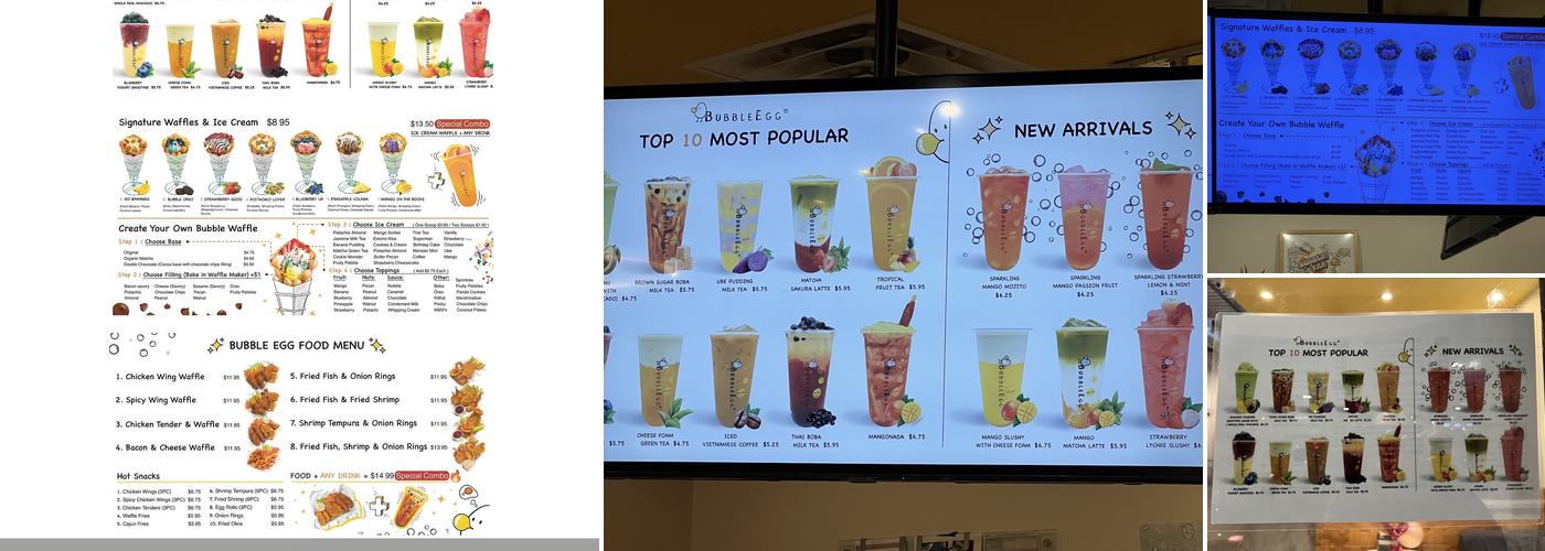 Bubble Egg Menu