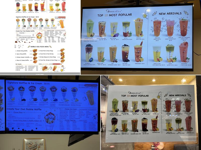 Bubble Egg Menu