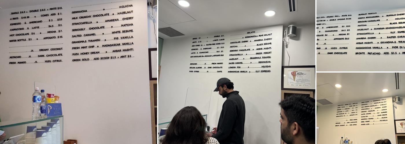 Passione Gelato Menu