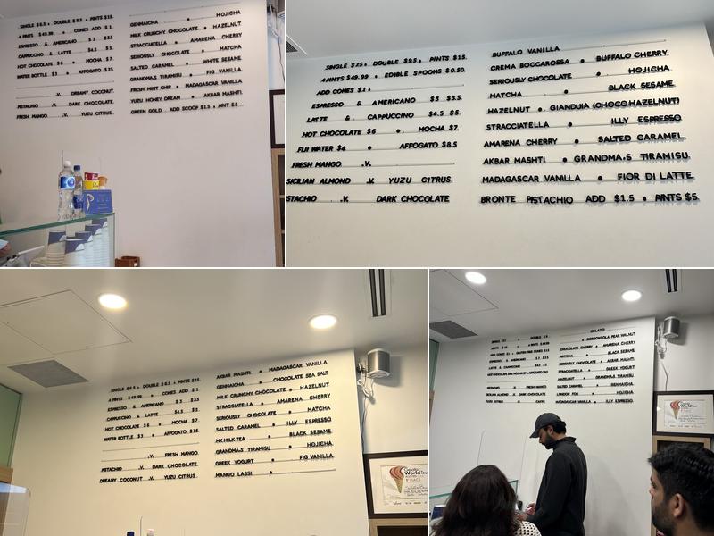 Passione Gelato Menu