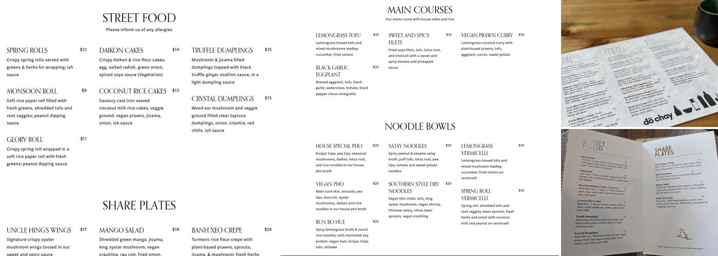 Do Chay Menu