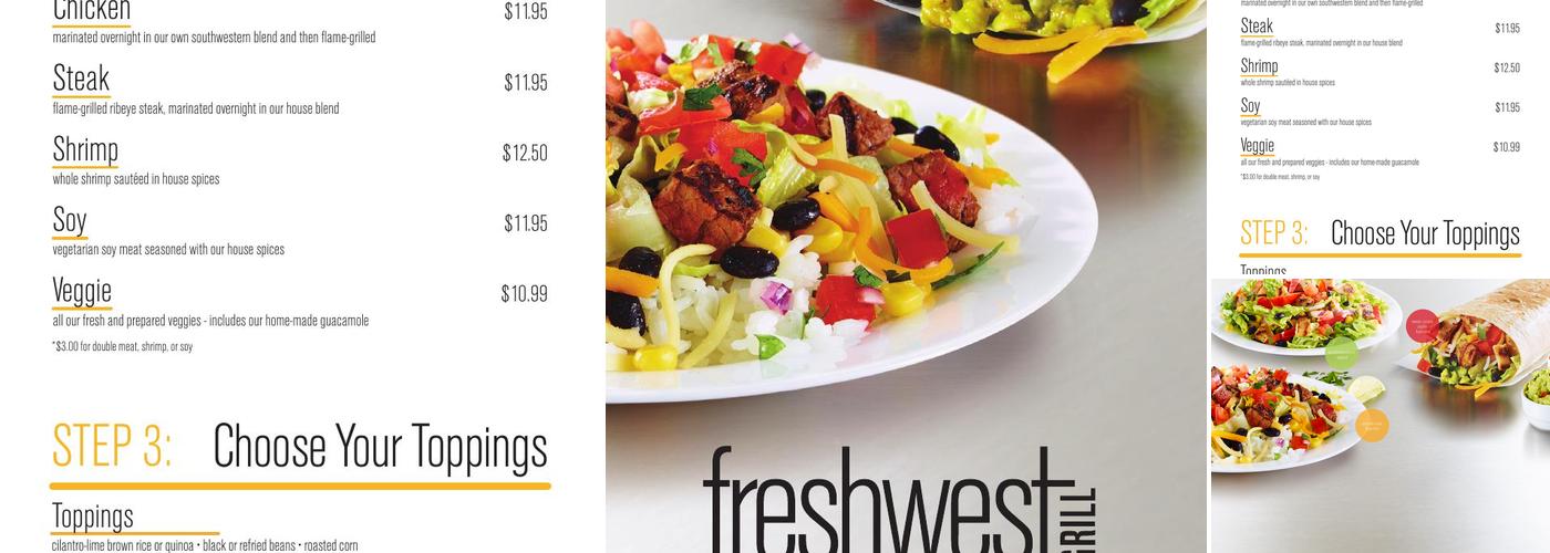 Freshwest Grill Menu