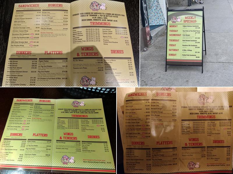 Pig Out BBQ Menu