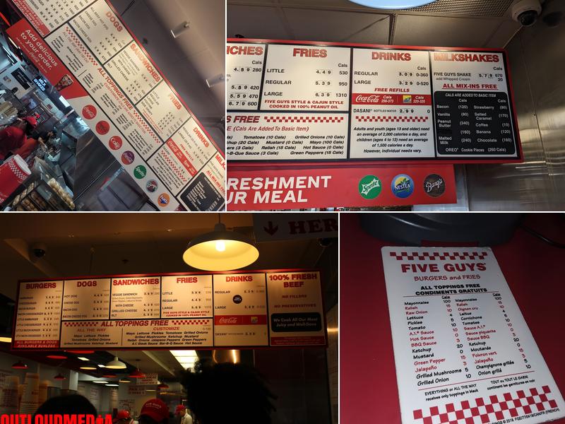 Five Guys Menu