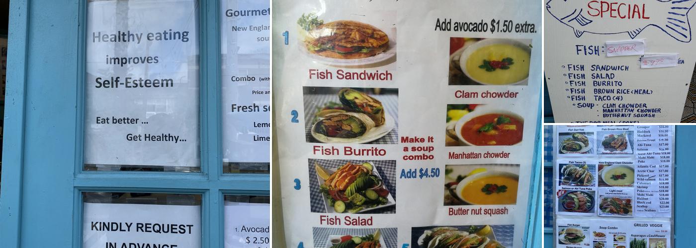 The Fish Store & YuNes' Sandwiches Menu