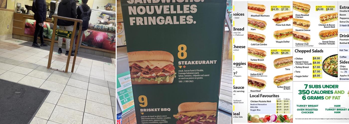 Subway Menu