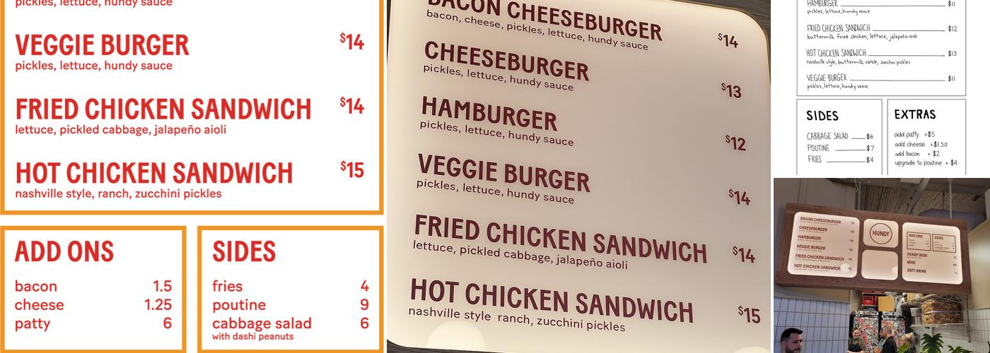 Hundy Menu