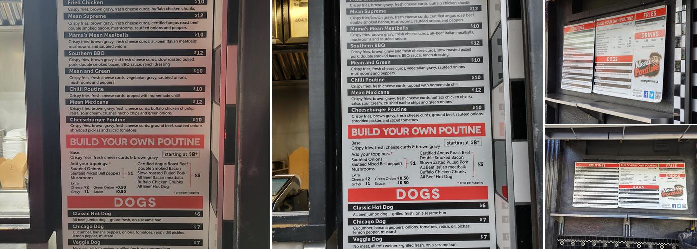 Mean Poutine Menu