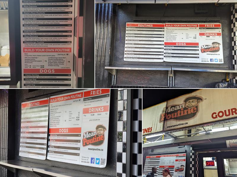 Mean Poutine Menu