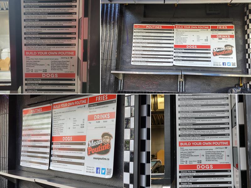 Mean Poutine Menu