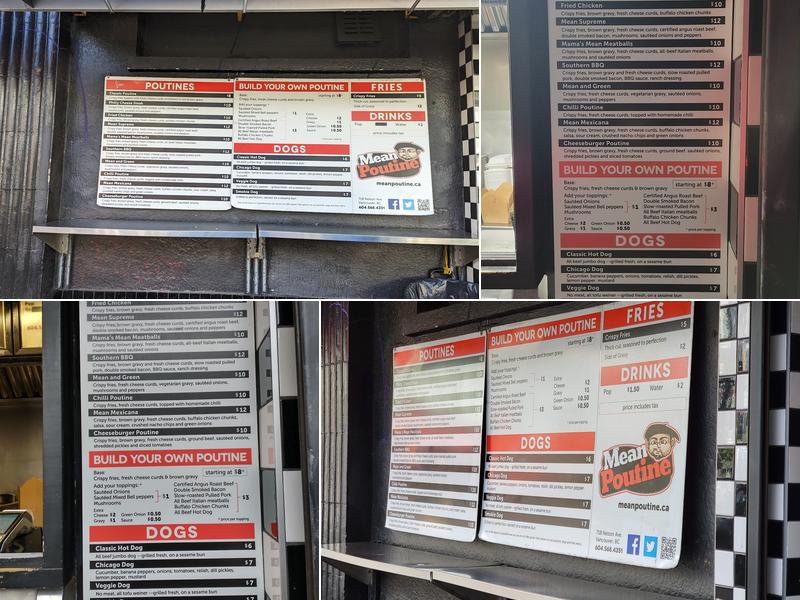 Mean Poutine Menu
