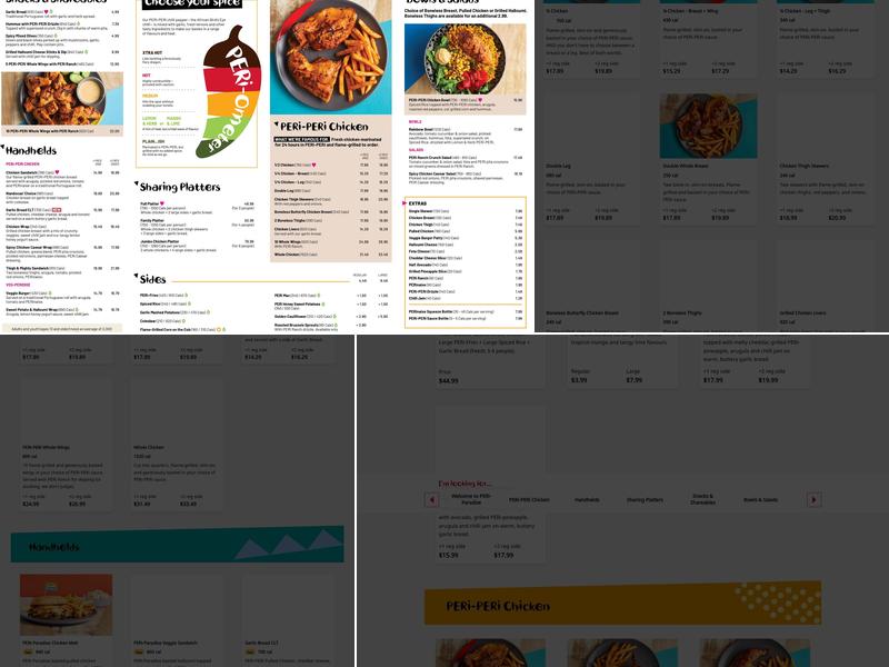 Nando's PERi-PERi Menu