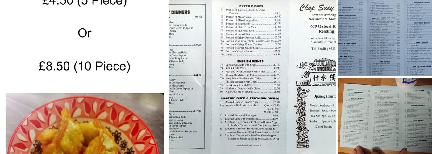 Chop Suey House Menu