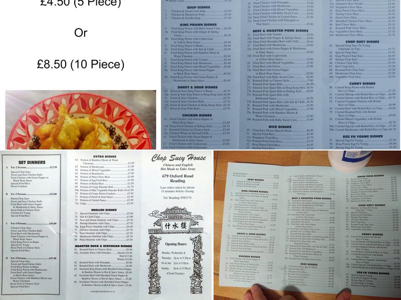 Chop Suey House Menu