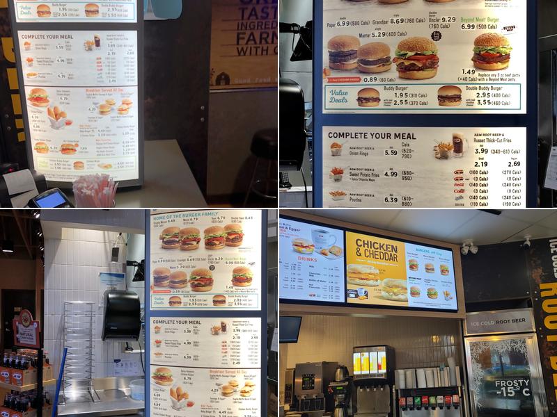 A&W Canada Menu