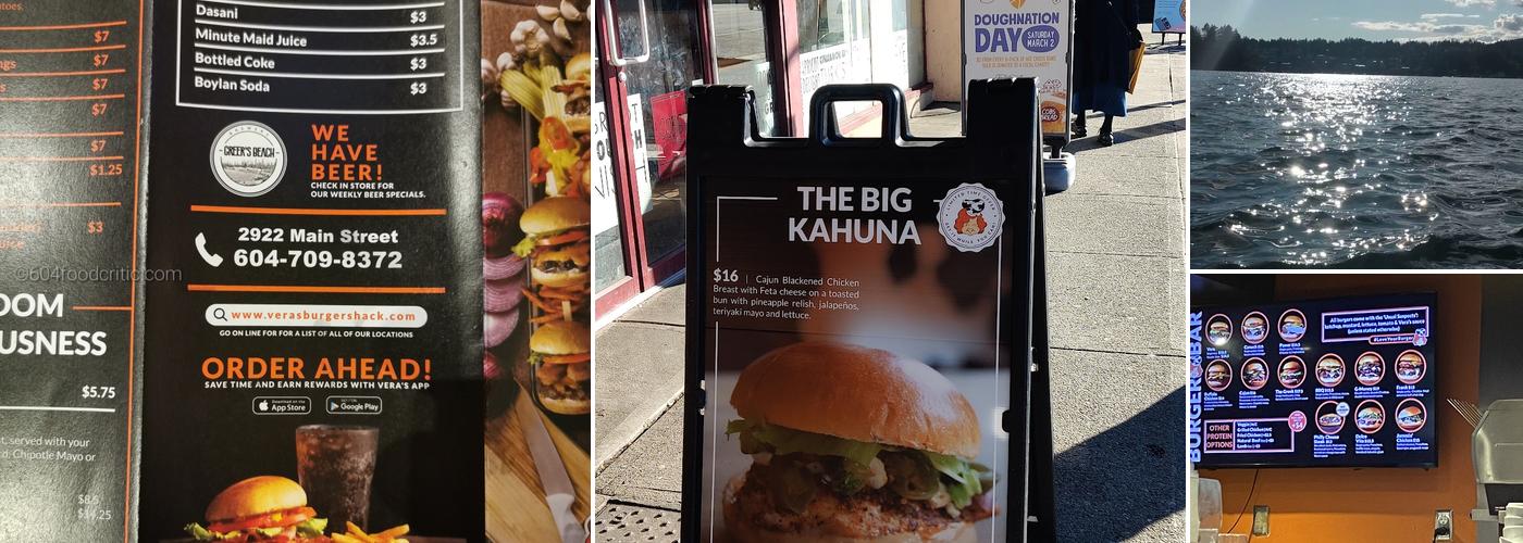 Vera's Burger Shack Menu