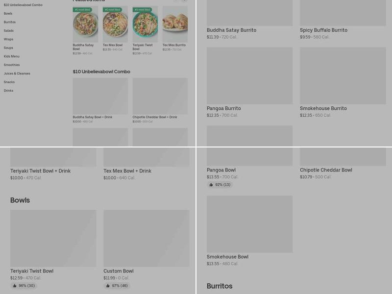 Freshii Menu