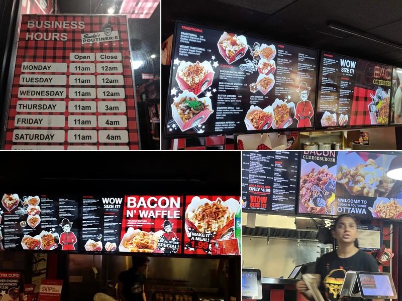 Smoke's Poutinerie Ottawa Menu