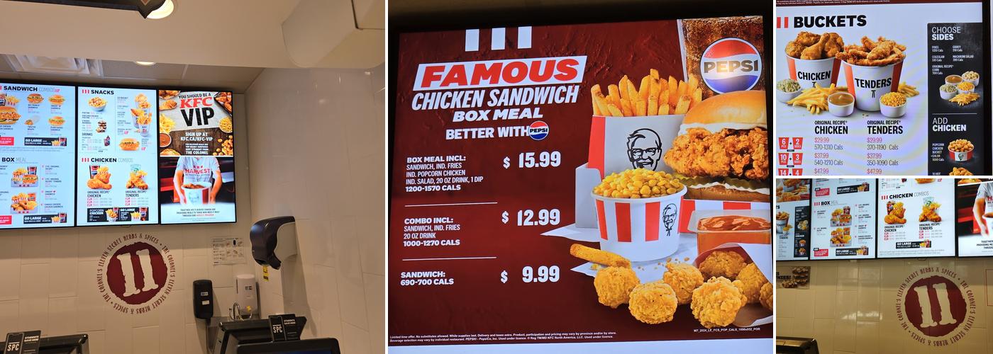 KFC Menu