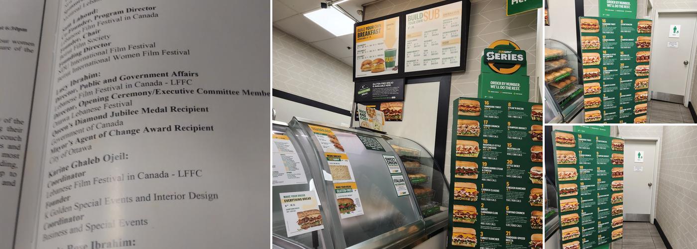 Subway Menu