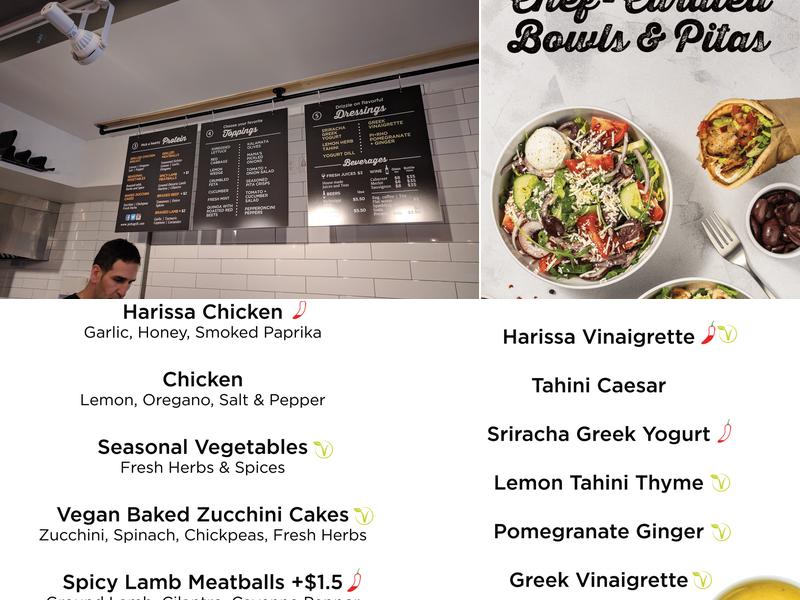 PI·RHO Fresh Greek Grill - Elgin Street Menu