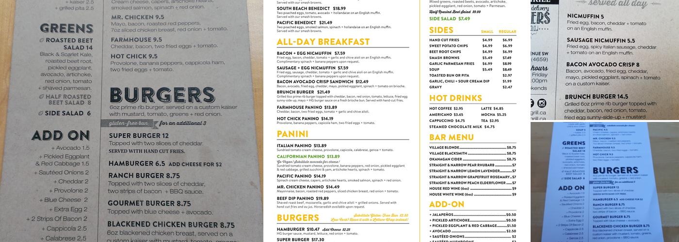Holy Grill Menu