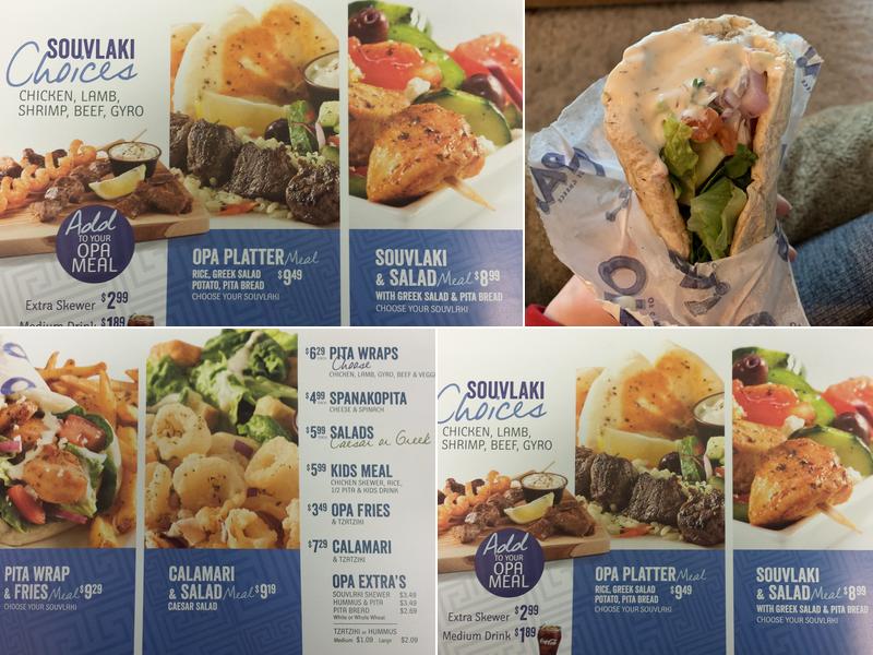 OPA! of Greece North Hill Centre Menu