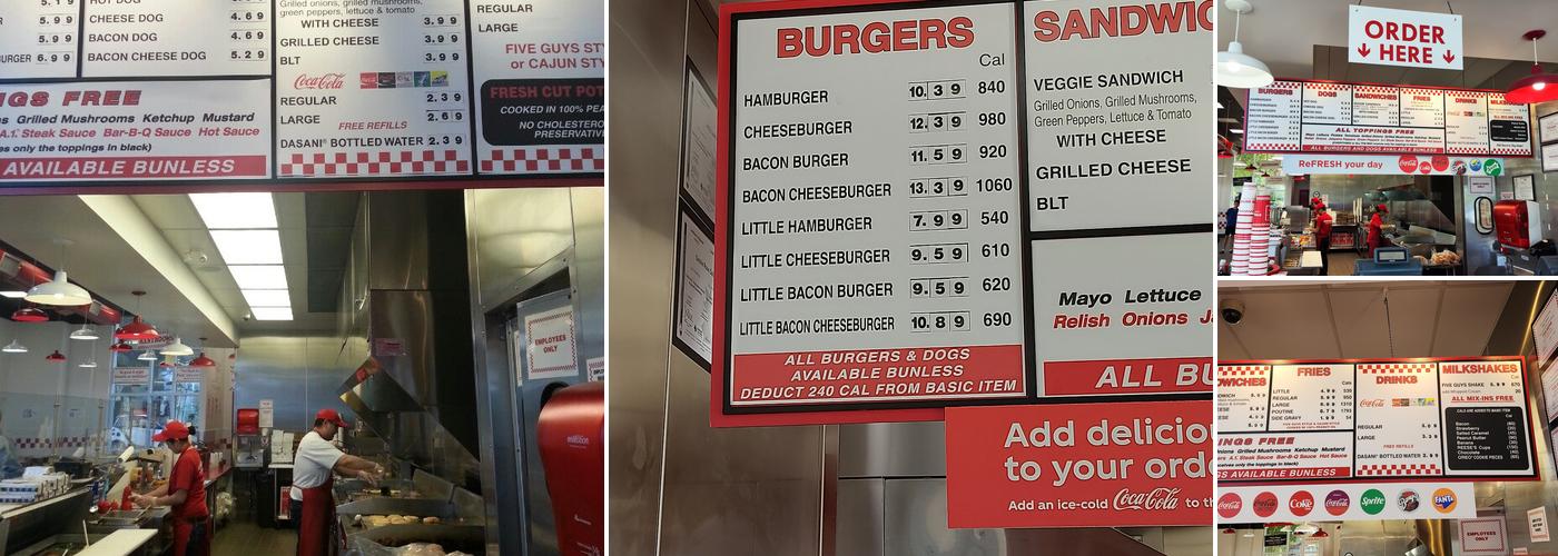 Five Guys Menu