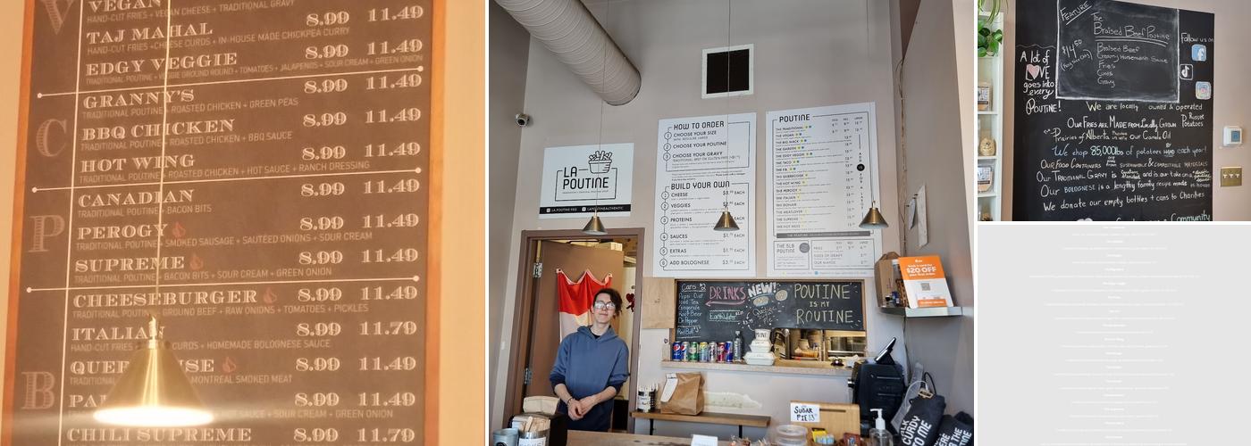 La Poutine Menu