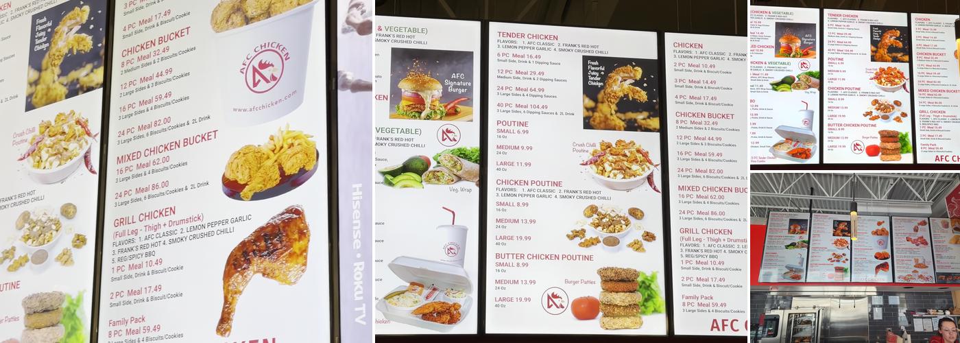 AFC Chicken Menu