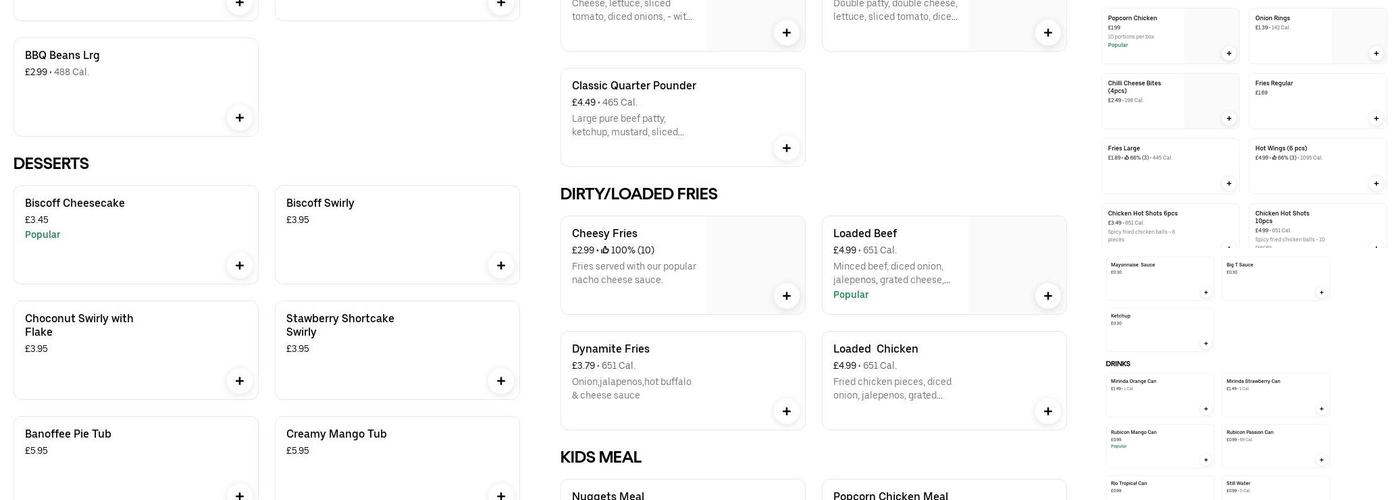 The Modern Pie Company Menu