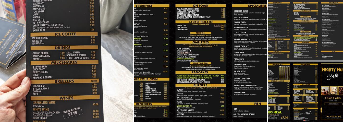 Mighty Mug Cafe Menu