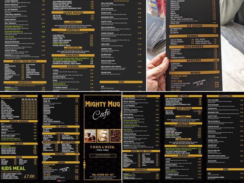 Mighty Mug Cafe Menu