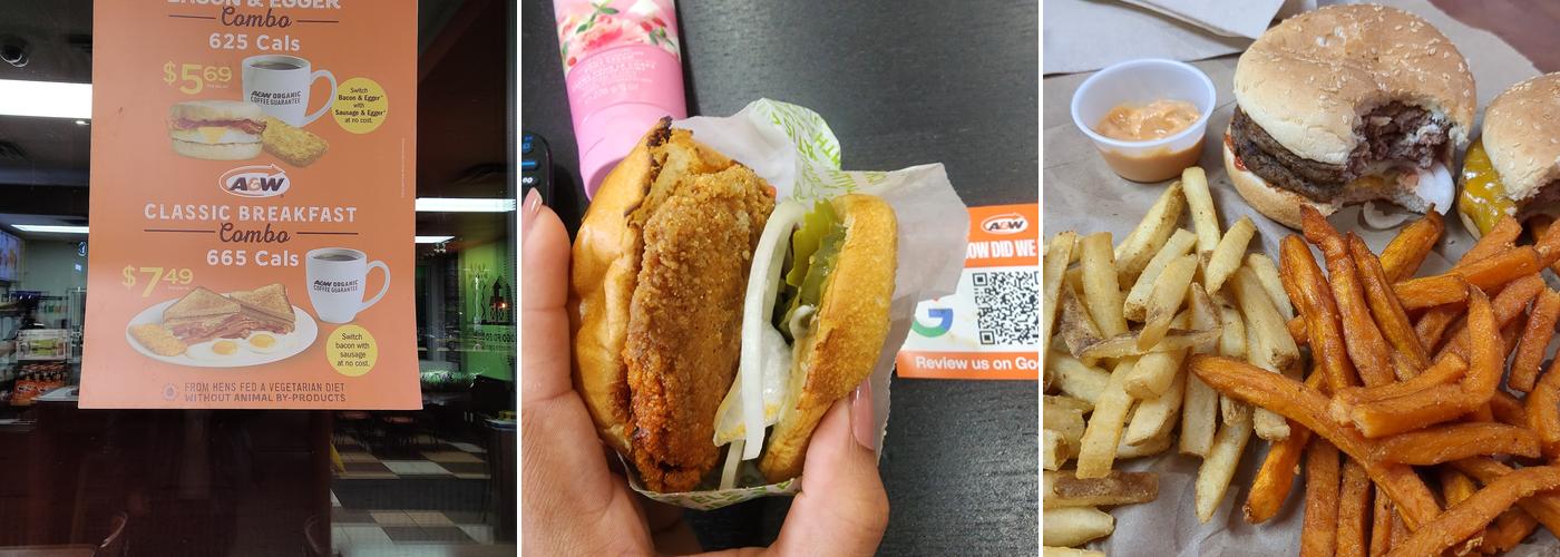 A&W Canada Menu