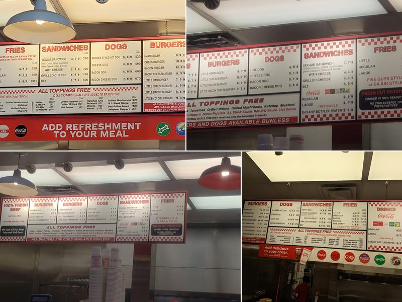 Five Guys Menu