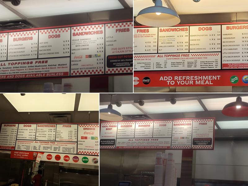 Five Guys Menu