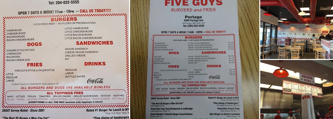 Five Guys Menu