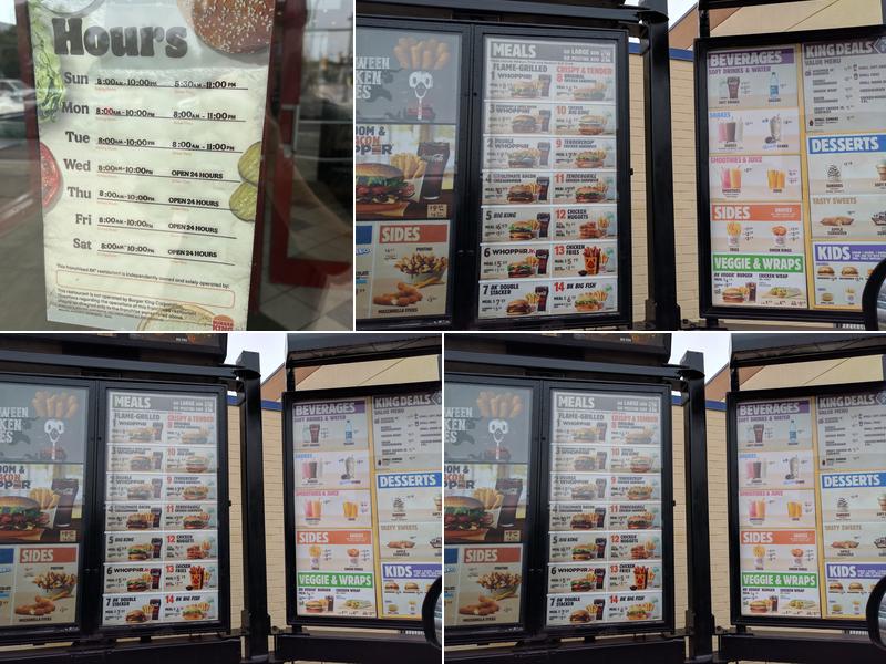 Burger King Menu