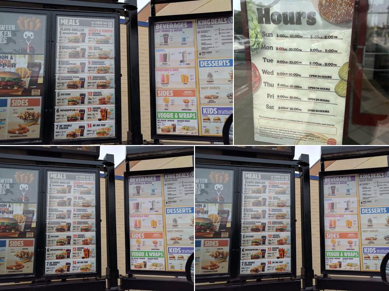 Burger King Menu