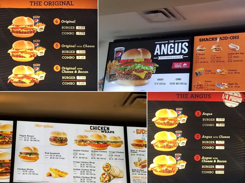 Harvey's Menu