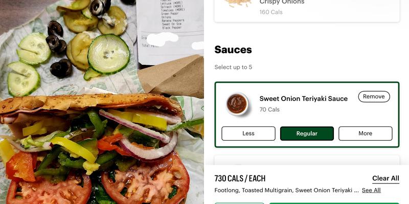 Subway Menu
