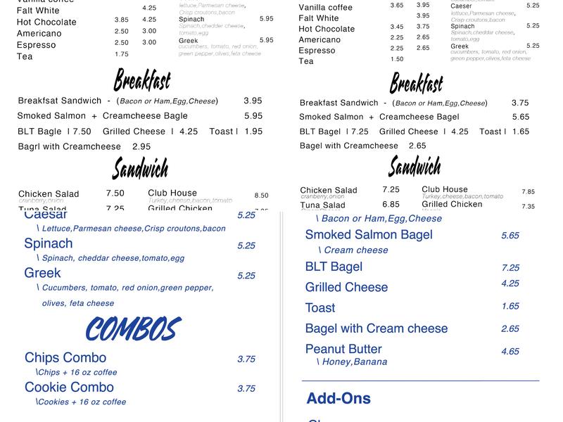 As you like it Catering + Sandwich Menu