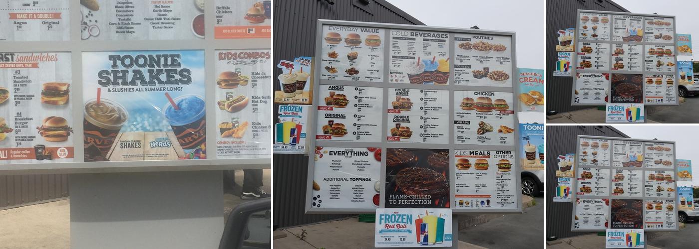 Harvey's Menu