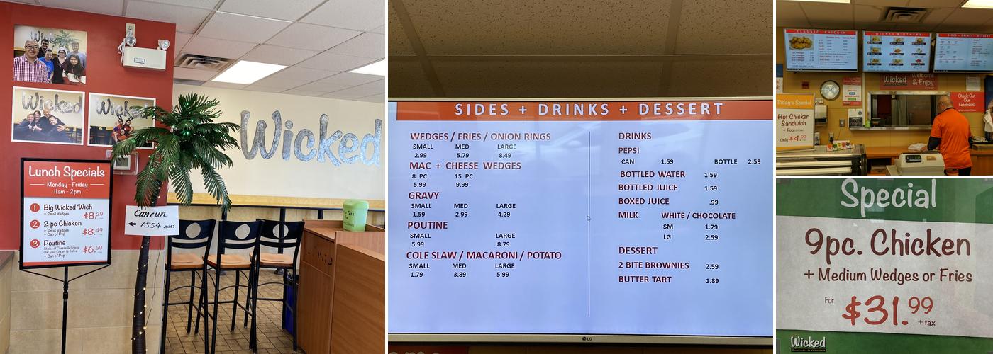Rob's Wicked Chicken & Wedges Menu