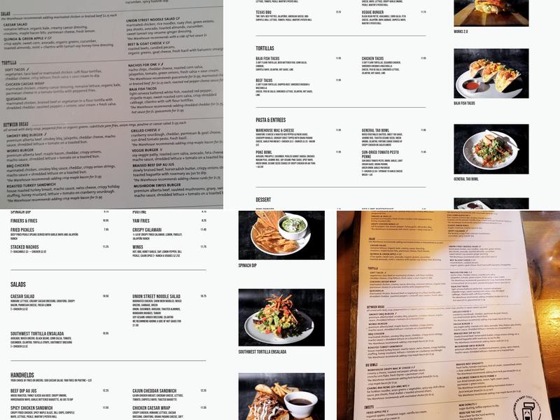 El Furniture Warehouse Menu