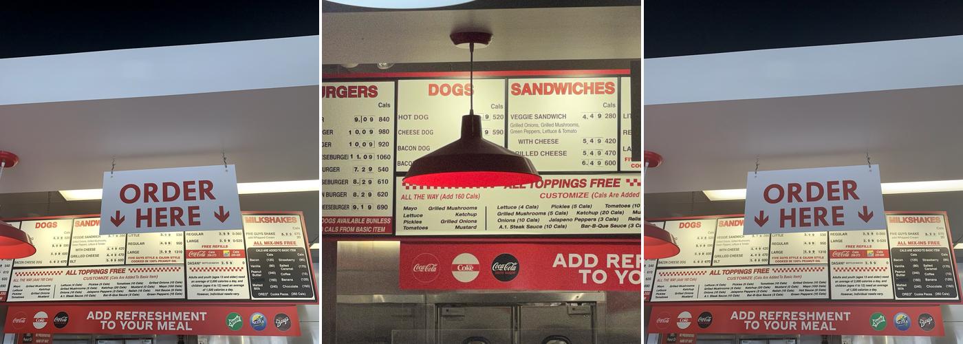 Five Guys Menu