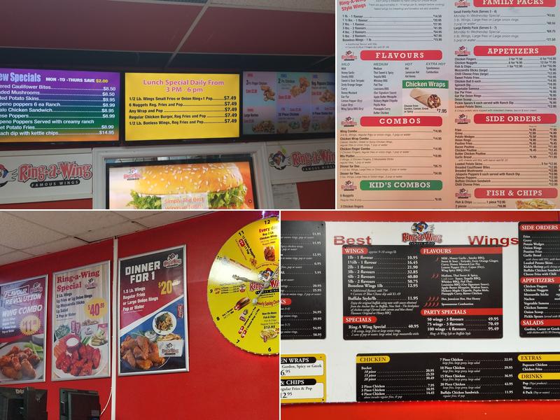 Ring A Wing Menu