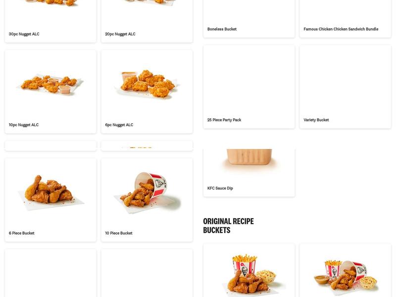 KFC Menu