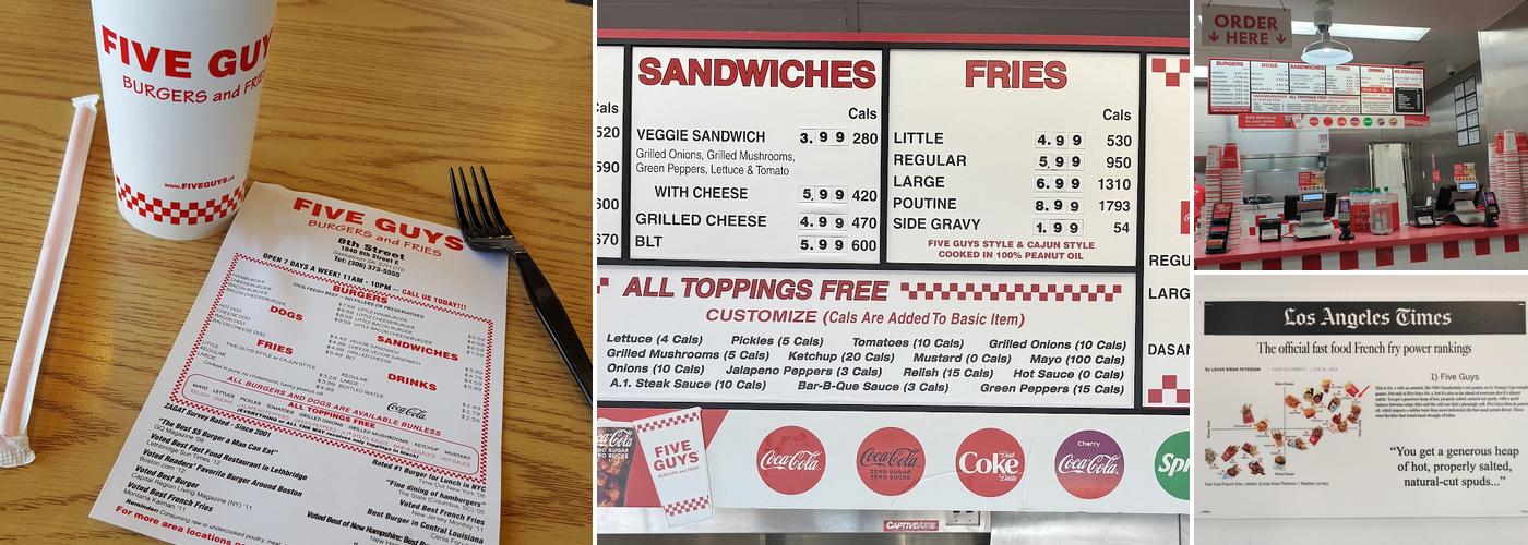 Five Guys Menu